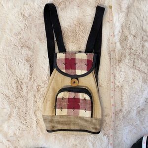 Small jute backpack
